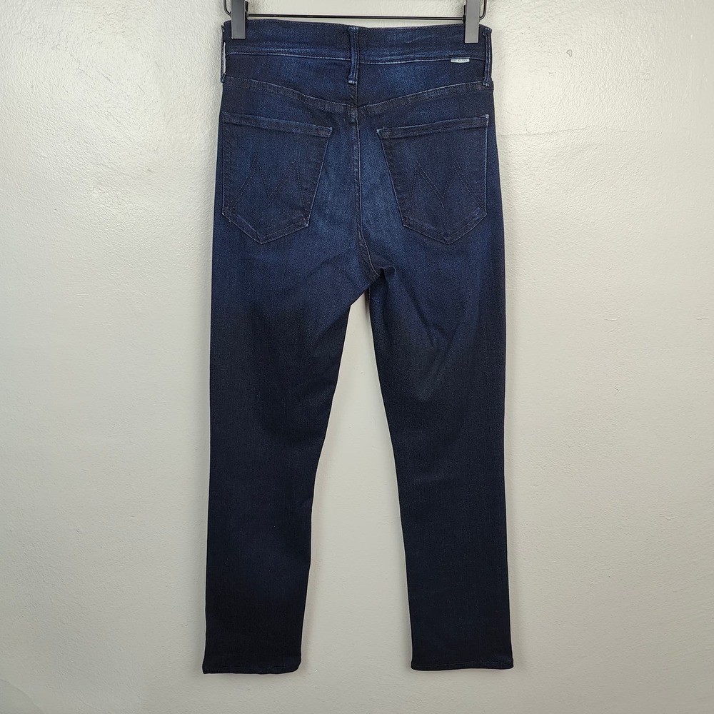 Mother The Mid Rise Dazzler Jeans size 26 Now or Never Dark Wash Stretch -HEMMED - Picture 7 of 15